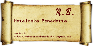 Mateicska Benedetta névjegykártya